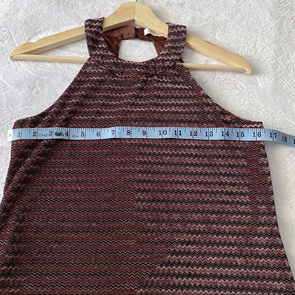 Velvet Chevron Vintage Styled Dress - Picture 6 of 11